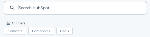 Search field as shown in HubSpot