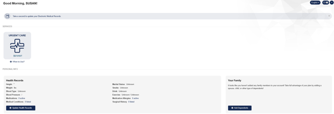 nb telemedicine dashboard page