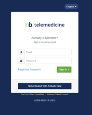the activate option or sign in option available. The activate option has a dark blue background and the sign in option has a green background.